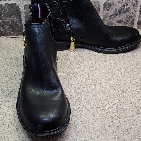 TOMMY HILFIGER 8 M Ankle Boots 👢  Black - Picture 5 of 12